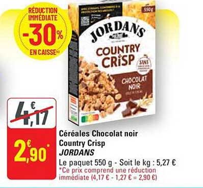 Céréales Chocolat noir Country Crisp