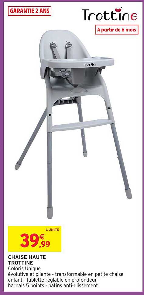 CHAISE HAUTE TROTTINE
