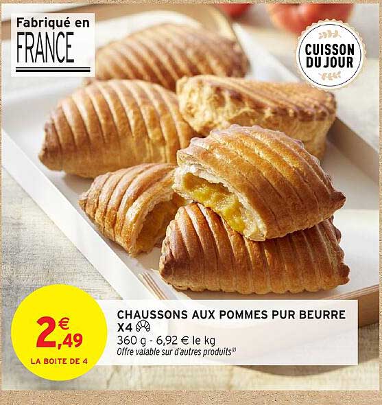 CHAUSSONS AUX POMMES PUR BEURRE X4