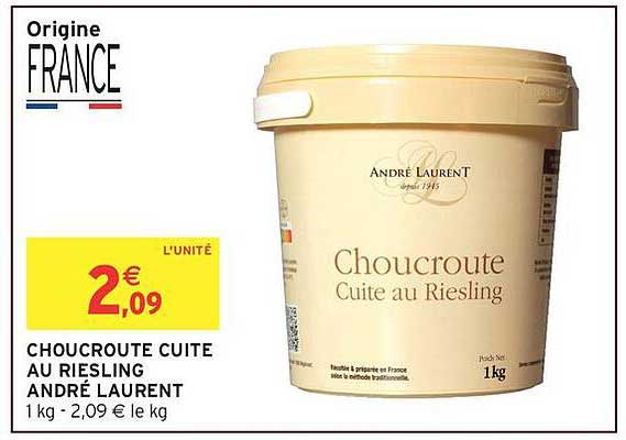 CHOUSCROUTE CUITE AU RIESLING ANDRÉ LAURENT