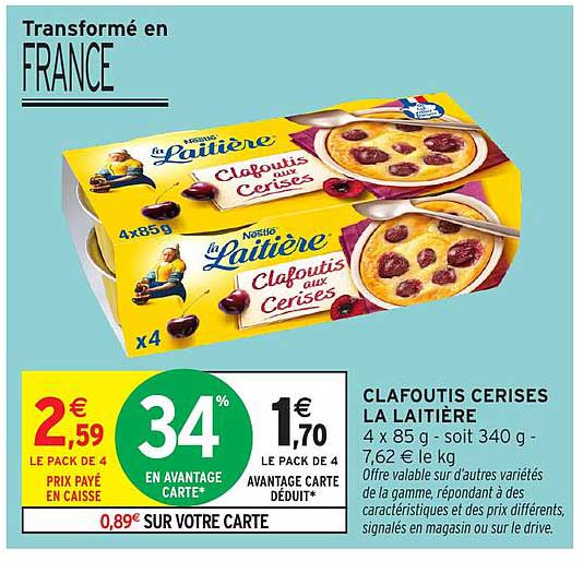 CLAFOUTIS CERISES LA LAITIÈRE