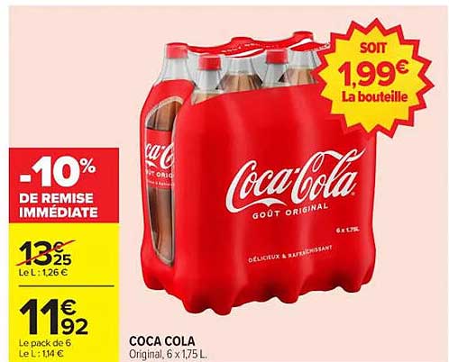 Coca Cola Original, 6 x 1,75 L