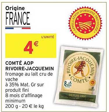COMTÉ AOP RIVOIRE-JACQUEMIN