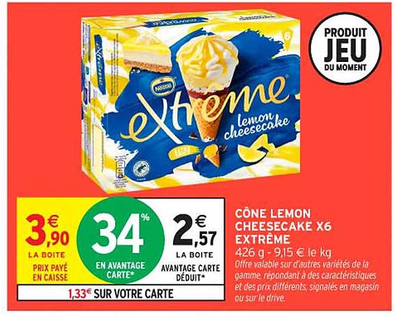 CÔNE LEMON CHEESECAKE X6 EXTREME