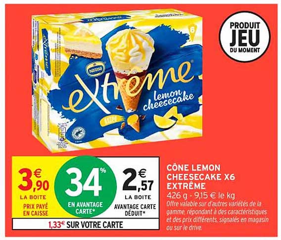 CÔNE LEMON CHEESECAKE X6 EXTRÊME