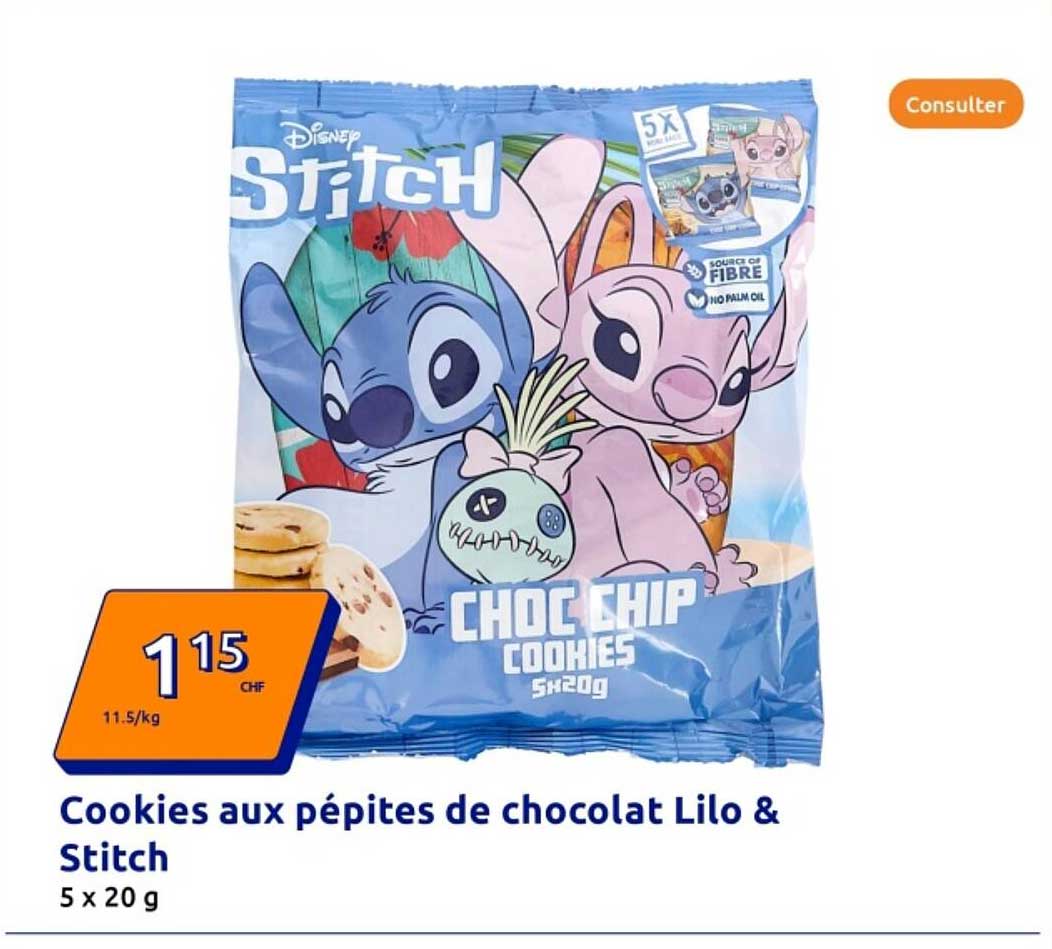 Cookies aux pépites de chocolat Lilo & Stitch