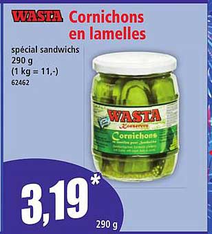 Cornichons en lamelles