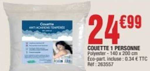 COUETTE 1 PERSONNE