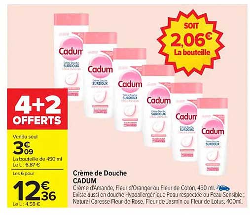 Crème de Douche CADUM