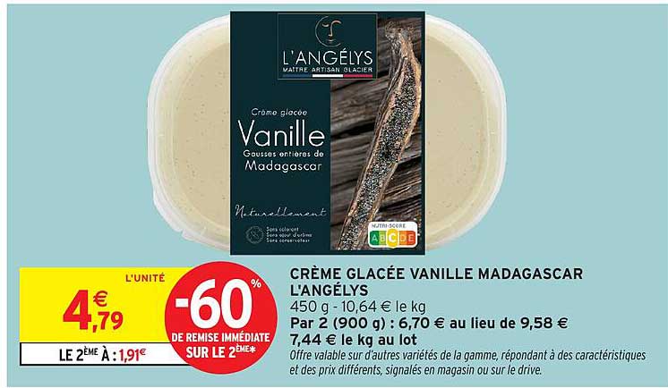 CRÈME GLACÉE VANILLE MADAGASCAR L'ANGÉLYS