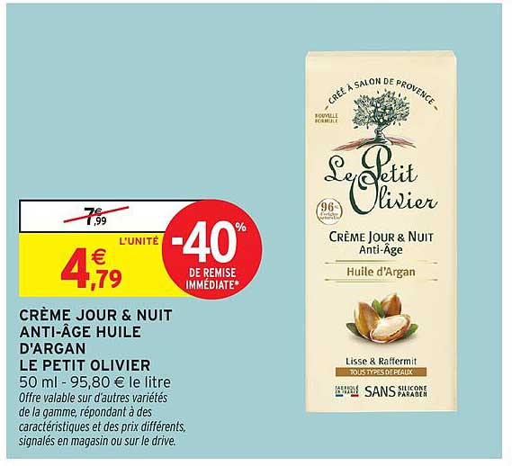 CRÈME JOUR & NUIT ANTI-ÂGE HUILE D'ARGAN