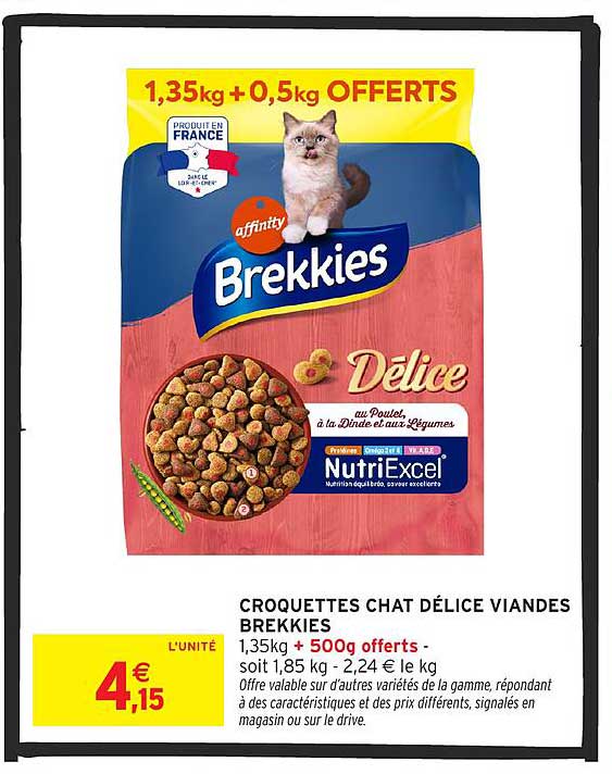 CROQUETTES CHAT DÉLICE VIANDES BREKKIES