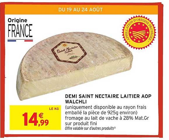 DEMI SAINT NECTARE LAITIER AOP WALCHLI