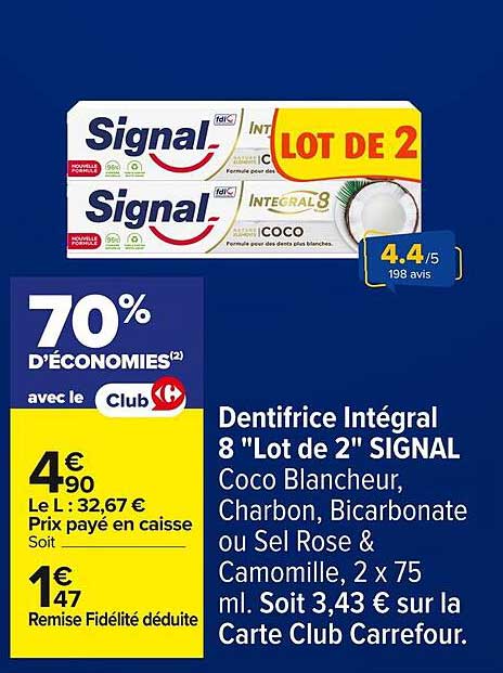 Dentifrice Intégral 8 "Lot de 2" SIGNAL