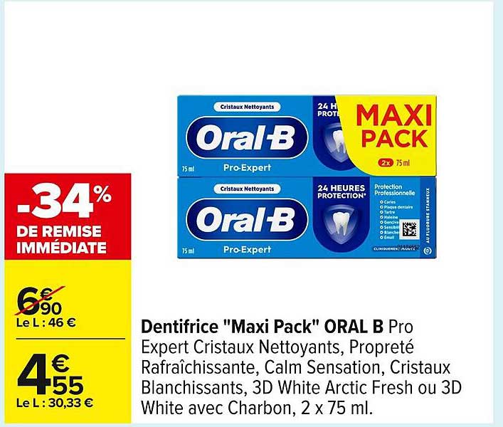 Dentifrice "Maxi Pack" ORAL B Pro Expert