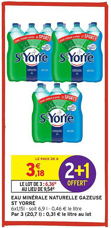 EAU MINÉRALE NATURELLE GAZEUSE ST YORRE