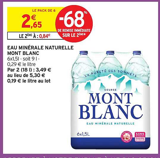 EAU MINÉRALE NATURELLE MONT BLANC