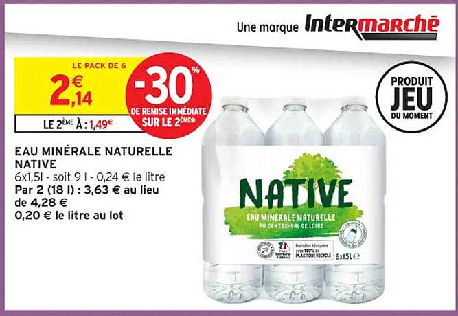 EAU MINÉRALE NATURELLE NATIVE