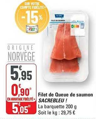 Filet de Queue de saumon SACREBIEU !