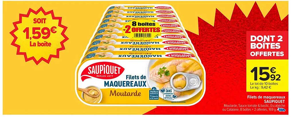 Filets de maquereaux SAUPIQUET - Moutarde