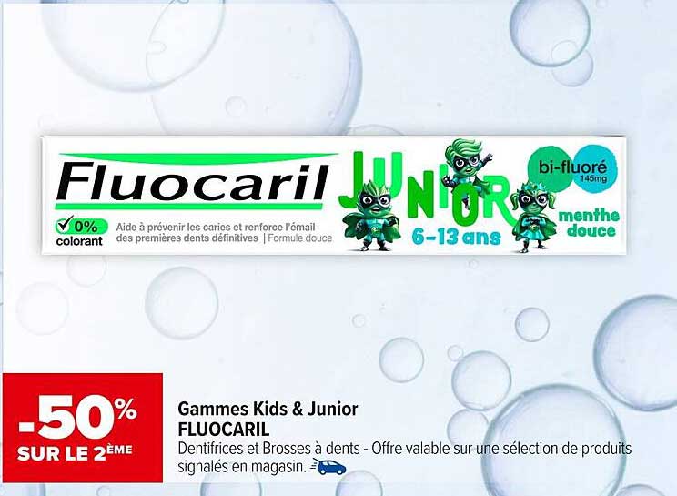 Fluocaril JUNIOR 6-13 ans -50% SUR LE 2ÈME