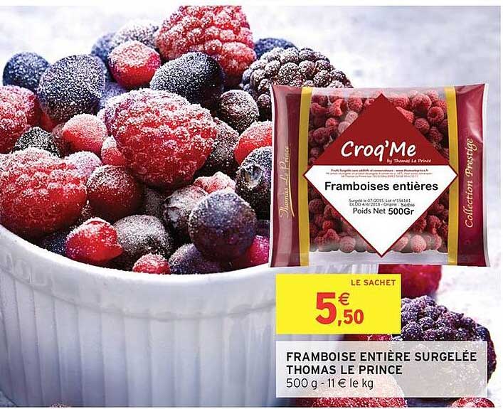 Framboise entière surgelée Thomas Le Prince