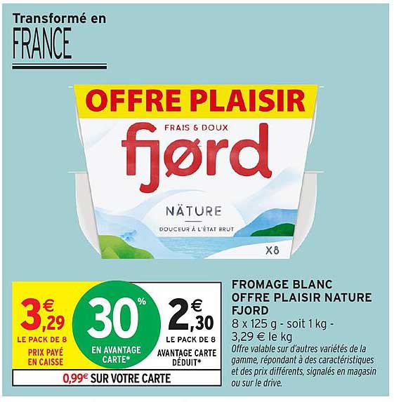 FROMAGE BLANC OFFRE PLAISIR NATURE FJORD