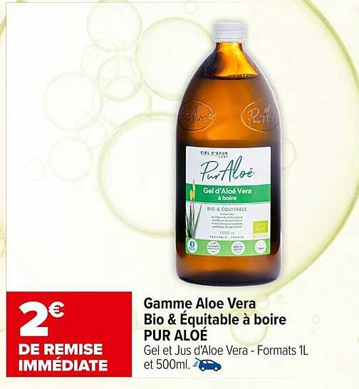 Gamme Aloe Vera Bio & Équitable à boire PUR ALÖE
