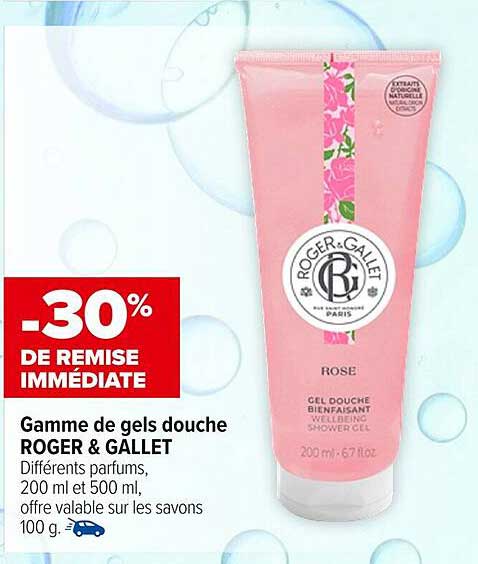 Gamme de gels douche ROGER & GALLET
