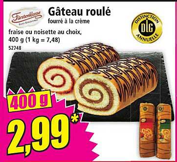 Gâteau roulé fourré à la crème
