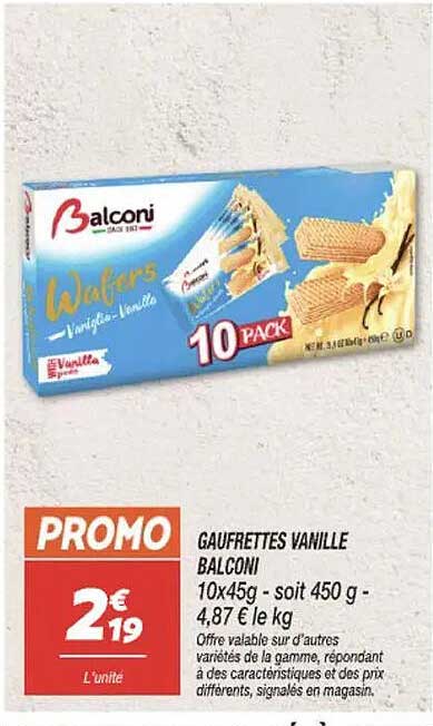 GAUFRETTES VANILLE BALCONI