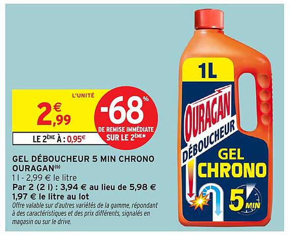 GEL DÉBOUCHEUR 5 MIN CHRONO OURAGAN