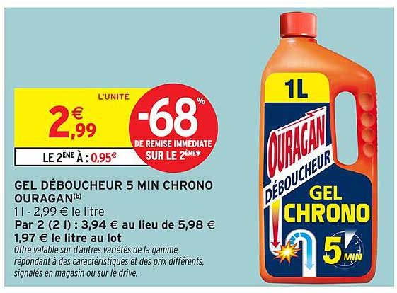 GEL DÉBOUCHEUR 5 MIN CHRONO OURAGAN