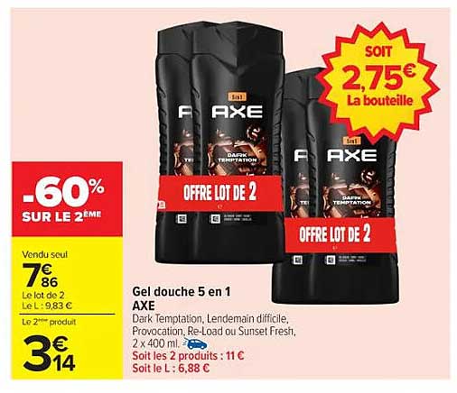 Gel douche 5 en 1 AXE