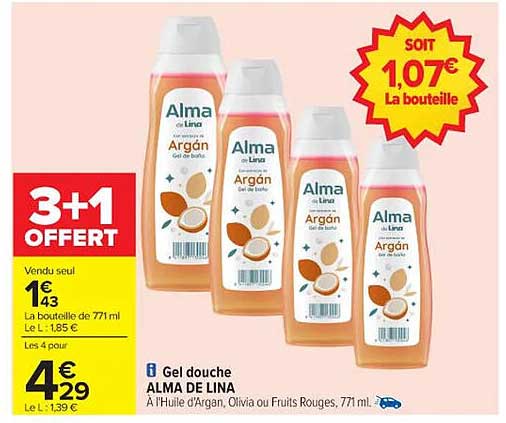 Gel douche ALMA DE LINA