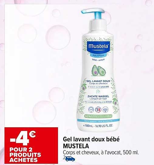 Gel lavant doux bébé MUSTELA