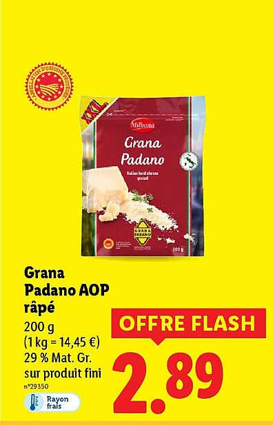 Grana Padano AOP râpé