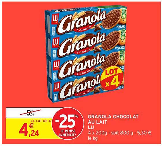 GRANOLA CHOCOLAT AU LAIT