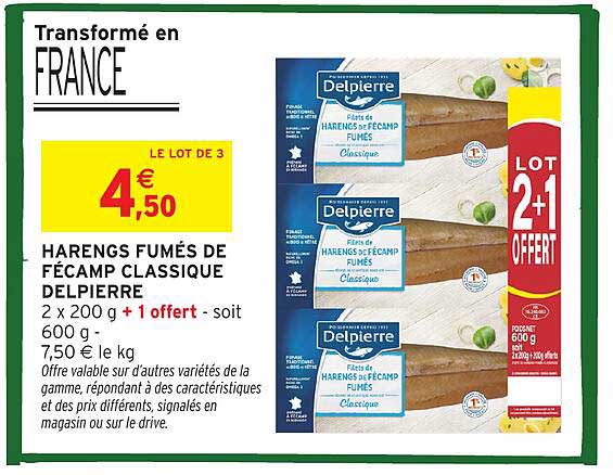 HARINGS FUMÉS DE FÉCAMP CLASSIQUE DELPIERRE