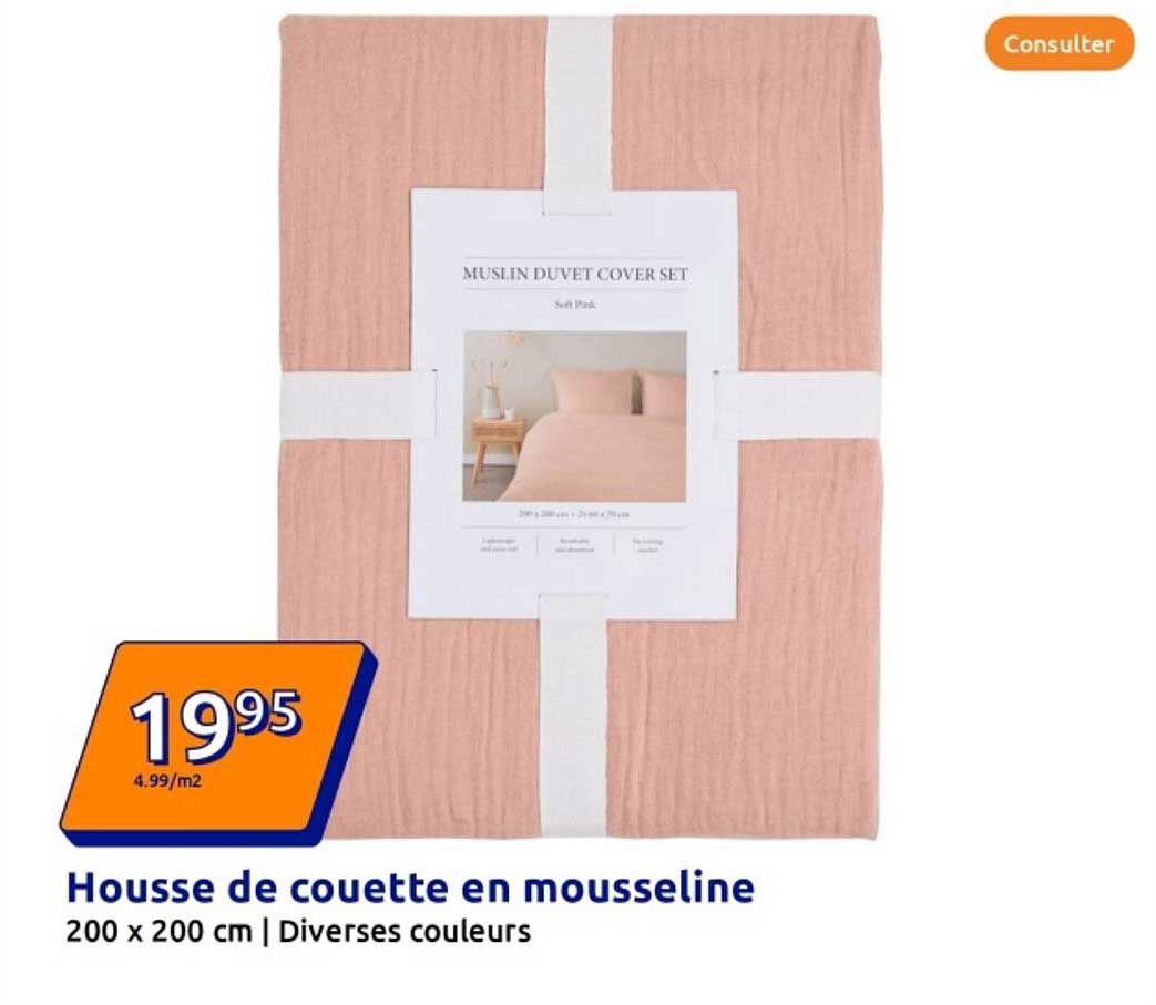 Housse de couette en mousseline
