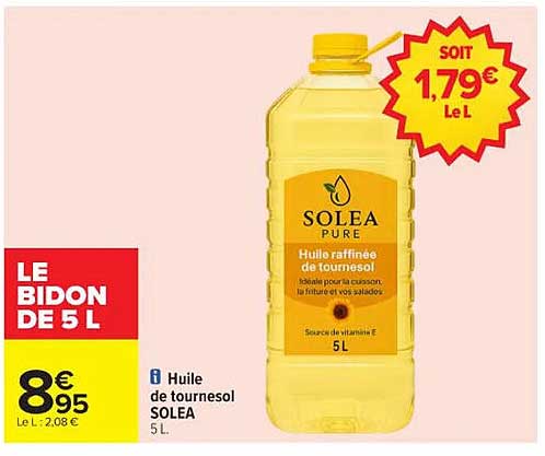 Huile de tournesol SOLEA 5L