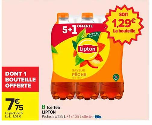 Ice Tea LIPTON, 5+1 OFFERT