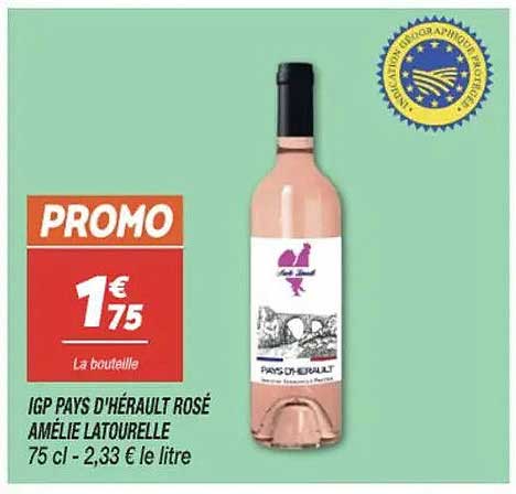 IGP PAYS D'HÉRAULT ROSÉ AMÉLIE LATOURELLE 75 cl