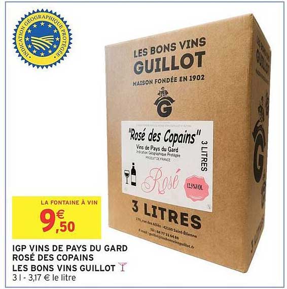 IGP VINS DE PAYS DU GARD ROSÉ DES COPAINS