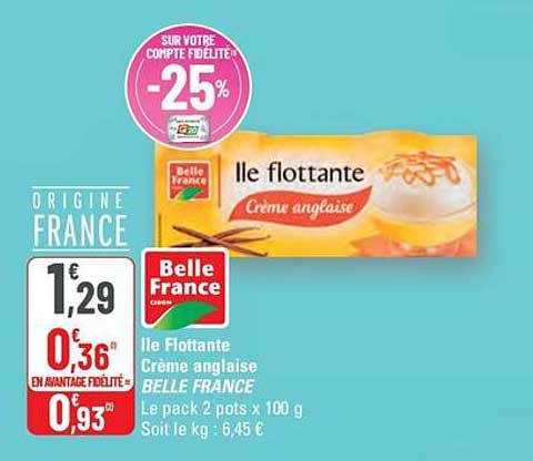 Ile Flottante Crème anglaise BELLE FRANCE