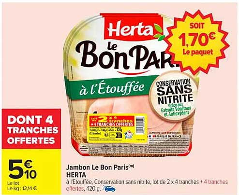 Jambon Le Bon Paris(m) HERTA