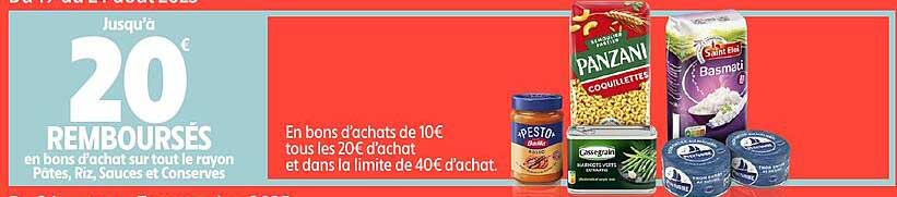 Jusqu'à 20 € REMBOURSÉS