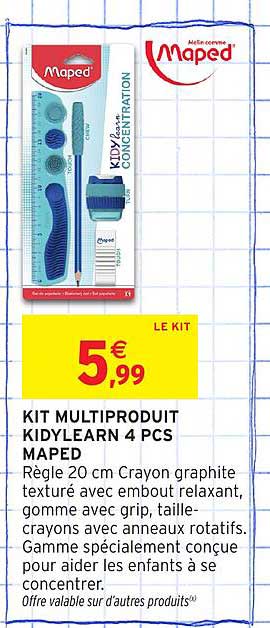 KIT MULTIPRODUIT KIDYLEARN 4 PCS MAPED