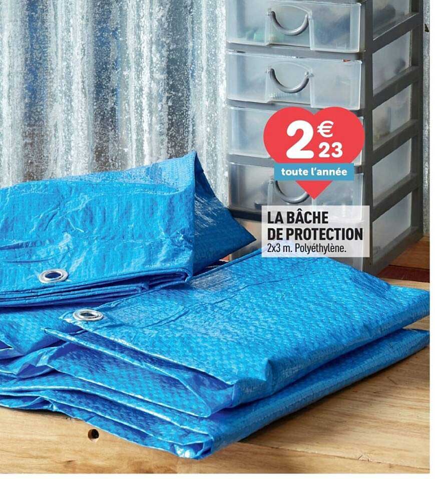 LA BÂCHE DE PROTECTION 2x3 m. Polyéthylène.