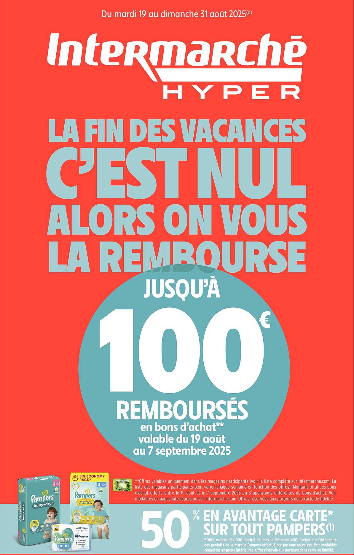 LA FIN DES VACANCES C’EST NUL ALORS ON VOUS LA REMBOURSE JUSQU’À 100€ REMBOURSÉS